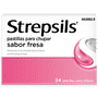 Strepsils sabor Fresa sin azúcar (sacarosa)​